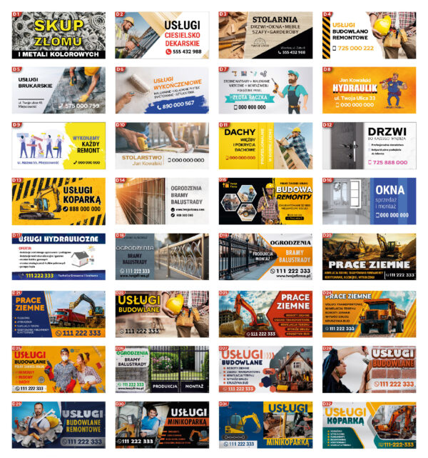 Baner Reklamowy Budownictwo Baner Reklamowy Budownictwo - możliwe warianty