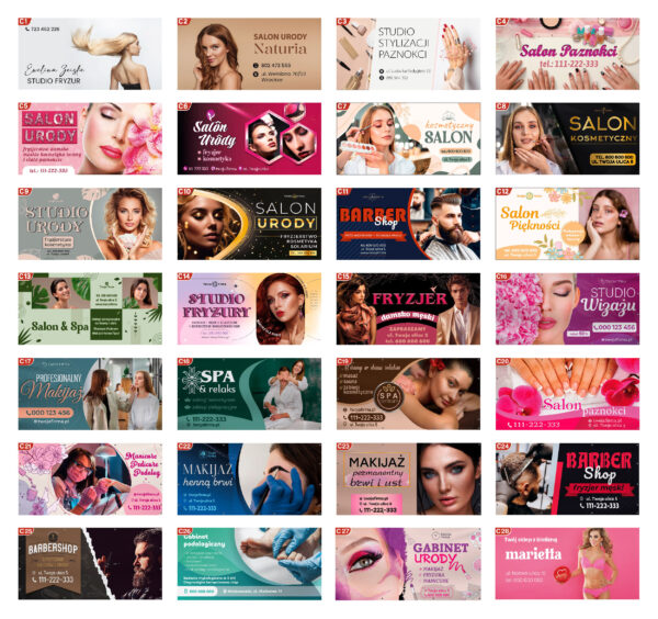 Baner dla branży beauty – fryzjer, kosmetyczka, makijaż