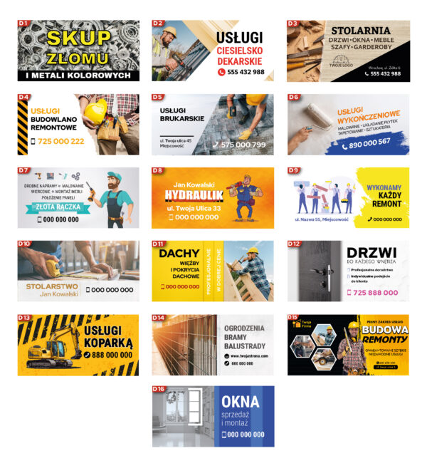 Baner Reklamowy Budownictwo - możliwe warianty 1
