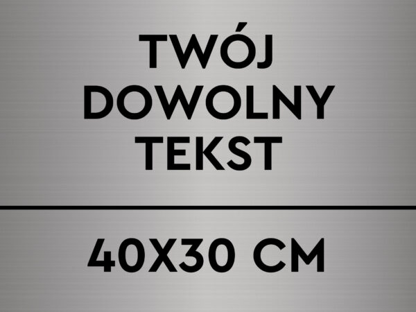 Tablica reklamowa Dibond srebrny – dowolny tekst