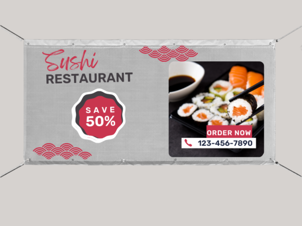 Baner Siatka mesh - Druk UV - obrazek 2