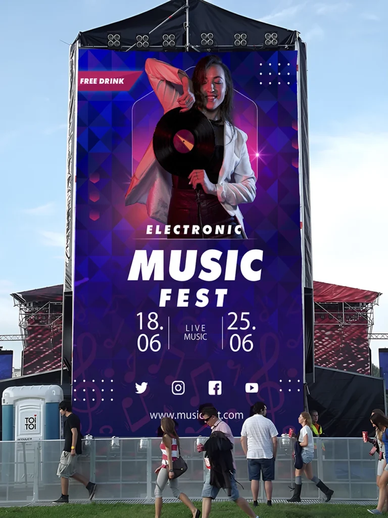Music Fest - Wielkoformatowy druk UV