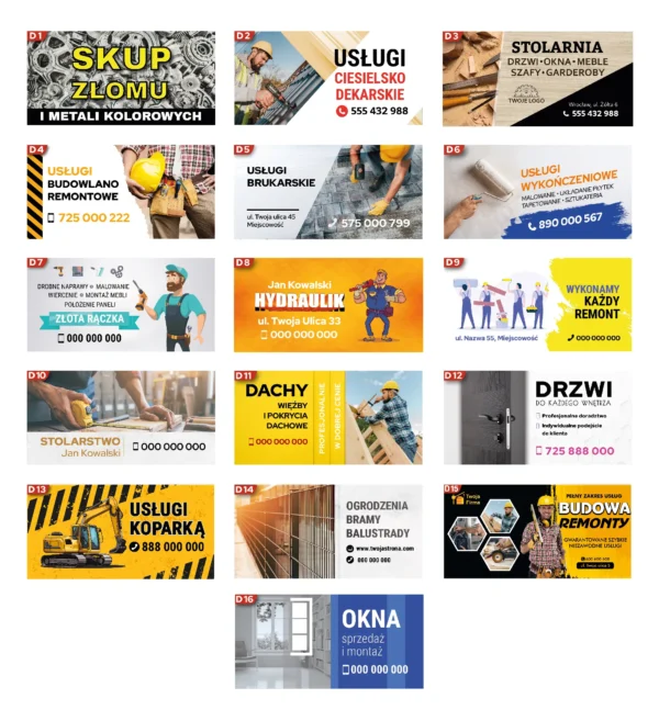 Galeria wykonanych banerów wielkoformatowych – budownictwo