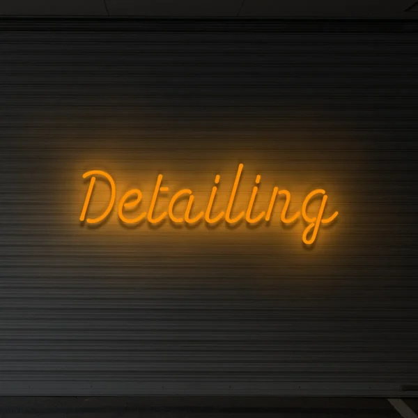 Pomarańczowy neon Detailing ozdoba świetlna na ścianę