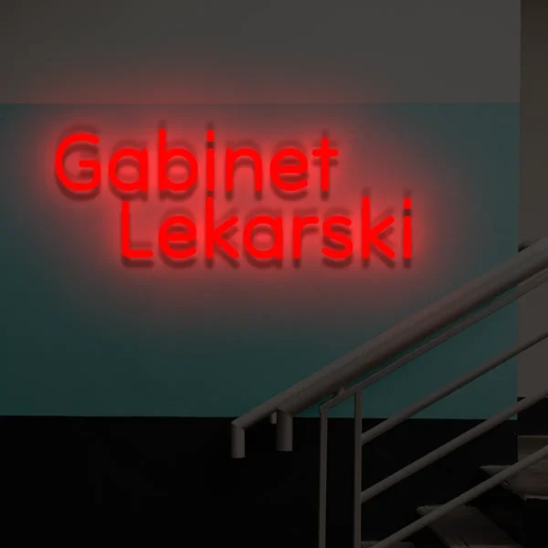 Czerwony neon LED Gabinet Lekarski ozdobny szyld do gabinetu
