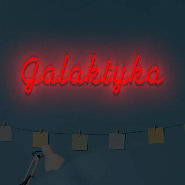 Czerwony neon Galaktyka ozdoba do wnętrz