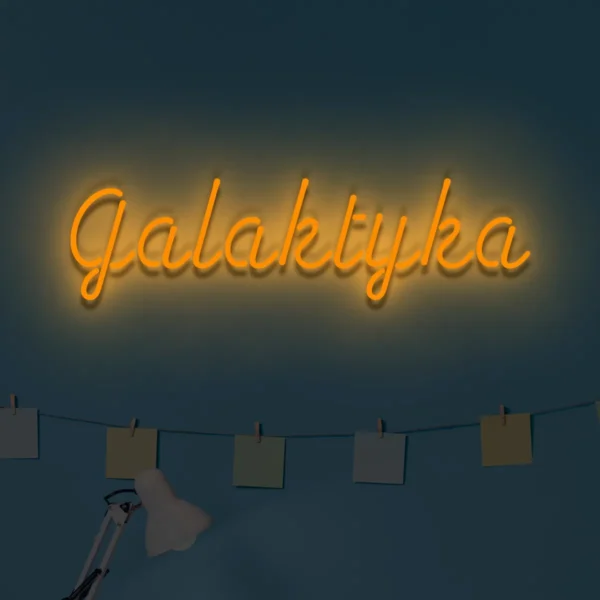Pomarańczowy neon Galaktyka ozdoba świetlna na ścianę