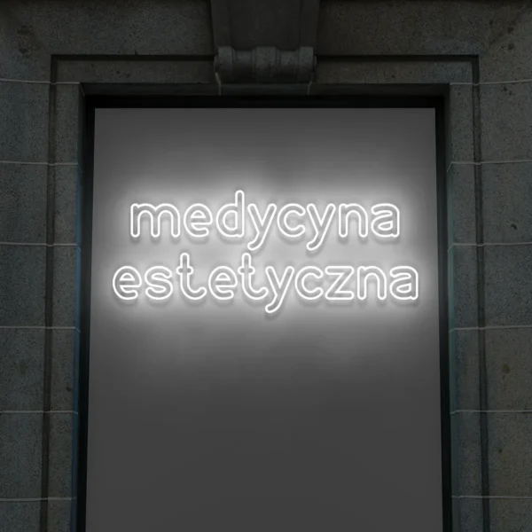 Biały neon LED Medycyna estetyczna nowoczesny szyld do gabinetu