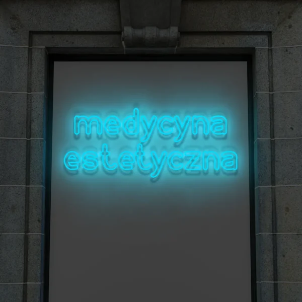 Niebieski neon LED Medycyna estetyczna nowoczesny szyld do gabinetu