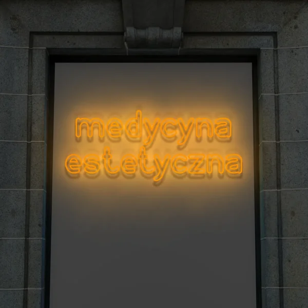 Pomarańczowy neon LED Medycyna estetyczna stylowy szyld do kliniki