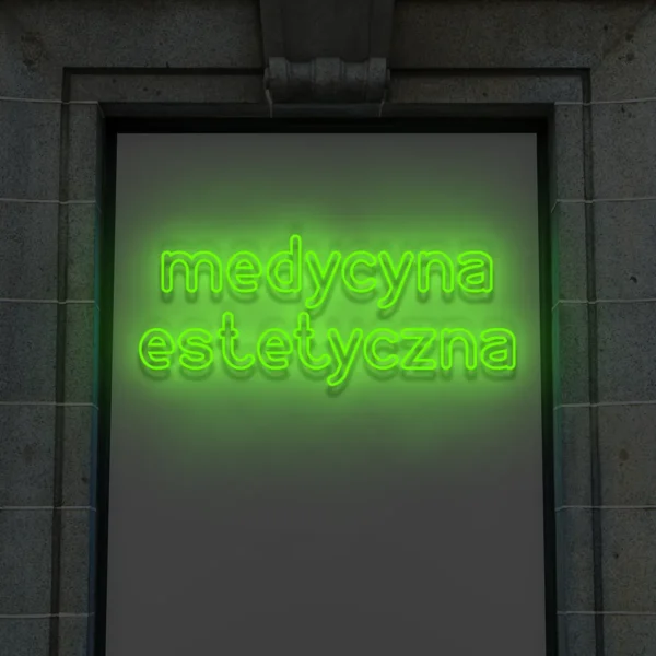 Zielony neon LED Medycyna estetyczna świeży szyld do kliniki estetycznej