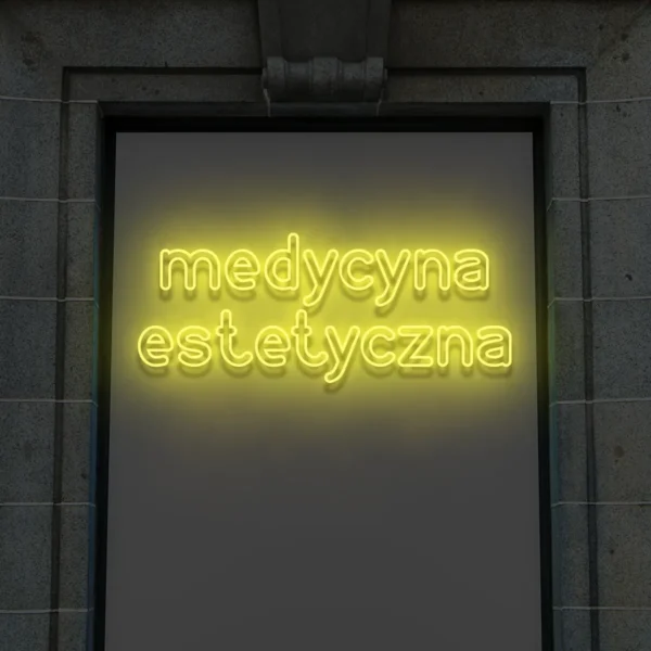 Żółty neon LED Medycyna estetyczna jasny szyld reklamowy do gabinetu