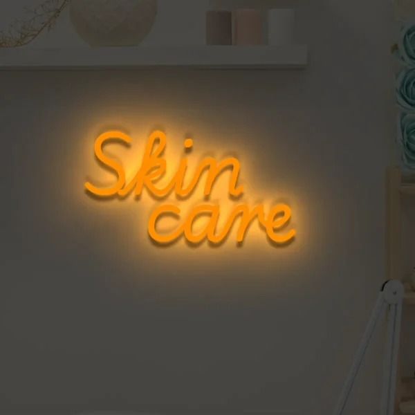 Pomarańczowy neon Skin care ozdoba świetlna na ścianę