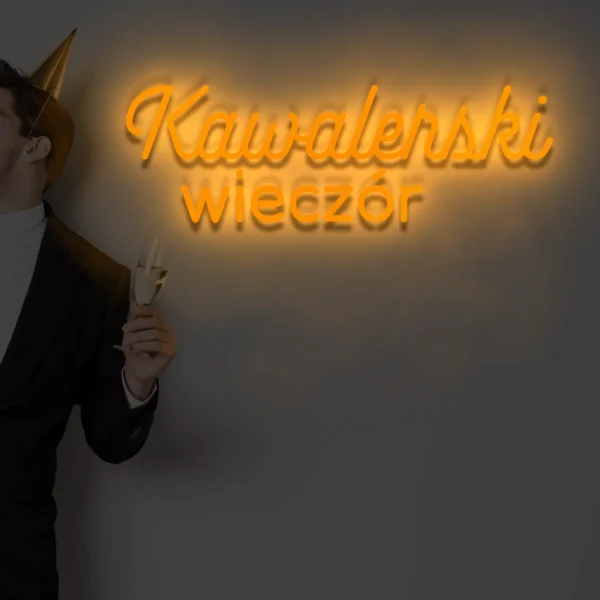 Pomarańczowy neon Kawalerski wieczór imprezowa ozdoba świetlna