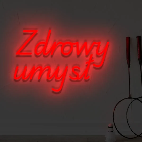 Czerwony neon Zdrowy umysł ozdoba do wnętrz