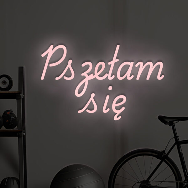 Jasnoróżowy neon LED z napisem „Przełam się” dekoracja
