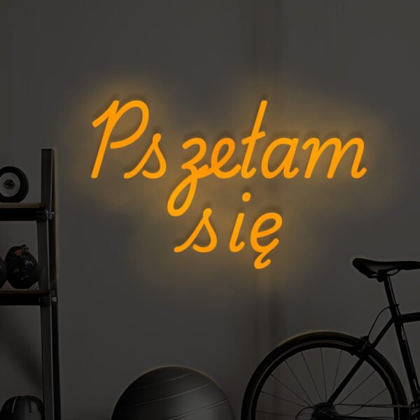 Pomarańczowy neon „Przełam się” ozdoba świetlna na ścianę