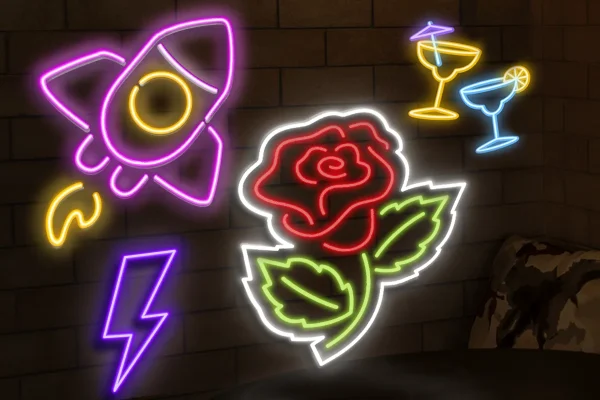 Gotowe neony LED i napisy świetlne – kolorowe wzory do dekoracji wnętrz