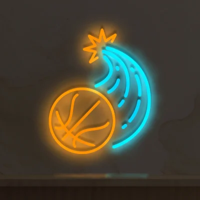 Neon Jordan Rzut Piłki LED Koszykówka