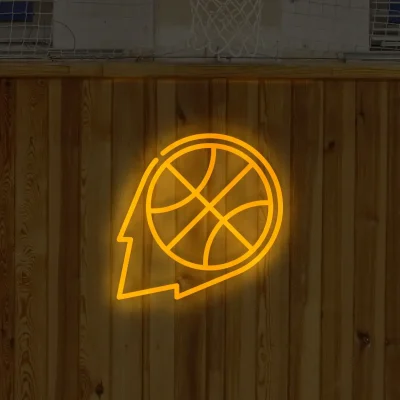 Jordan neon LED pomarańczowy – dekor na ścianę