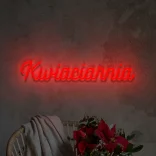 Czerwony neon Kwiaciarnia ozdoba do wnętrz