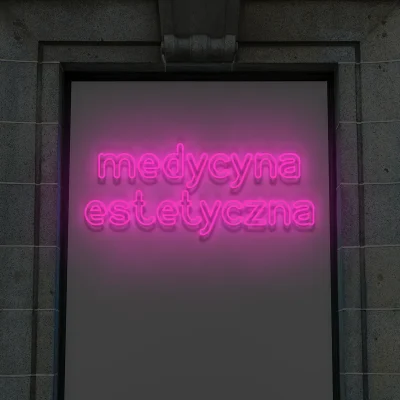 Różowy neon LED Medycyna estetyczna ozdoba świetlna do gabinetu