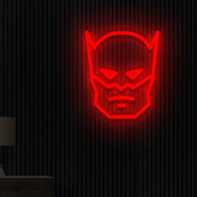 Neon Batman Twarz czerwony