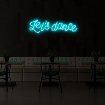Napis LED Let’s Dance – neon świetlny na ścianę