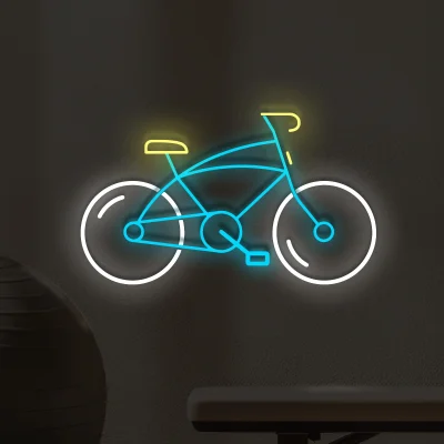 Neon rower – kolorowy motyw sportowy na ścianę